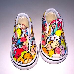 Vans size 4 Dallas Clayton Artist Low Top Slip Ons
